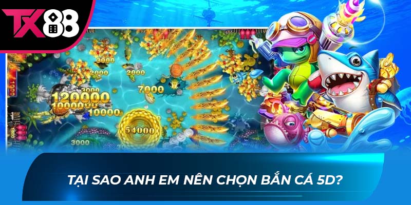 Bắn Cá 5D Tại sao anh em nên chọn bắn cá 5d?